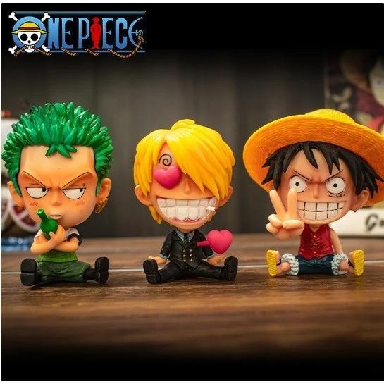 ASLI Aksesoris mobil Pajangan mobil meja One Piece Action Figure Anime Hadiah