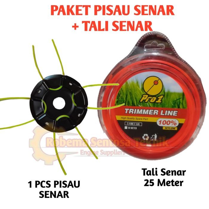 

Terlaris Paket Mata Pisau Tali Senar Dan Dudukan Piringan Mesin Potong Rumput