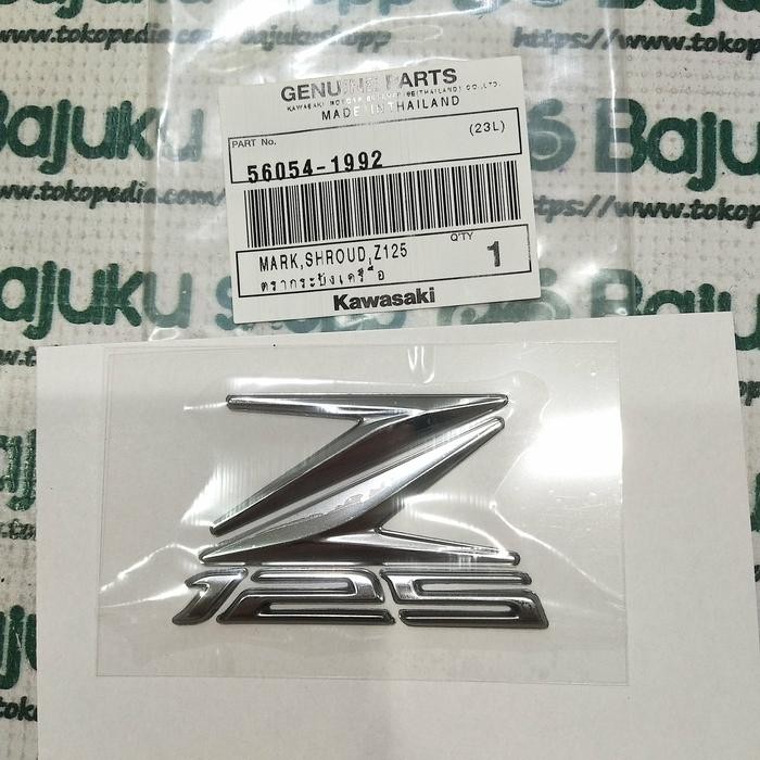 Ready JT stiker sticker emblem timbul shroud z125 z 125 original kawasaki