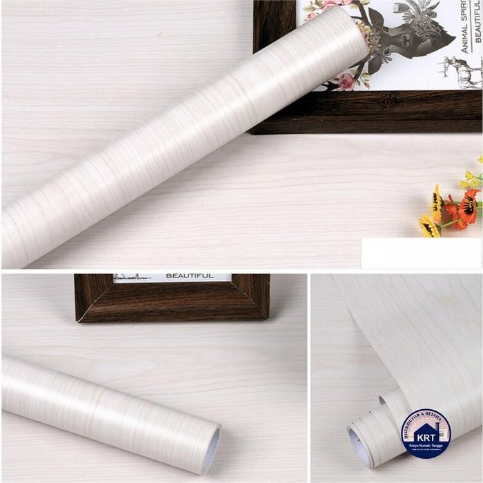 JTTOP" STIKER / STICKER MOTIF KAYU 200CM X 60CM PVC SHEET STICKER PELAPIS FURNITURE LEMARI MEJA TACO