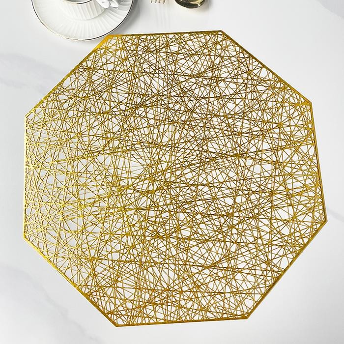 JTTOP" <COD> LOYAL BOSQUE TAPLAK MEJA TAMU BULAT GOLD DAN SILVER ANTI AIR 38CM ROUND / TAPLAK MEJA