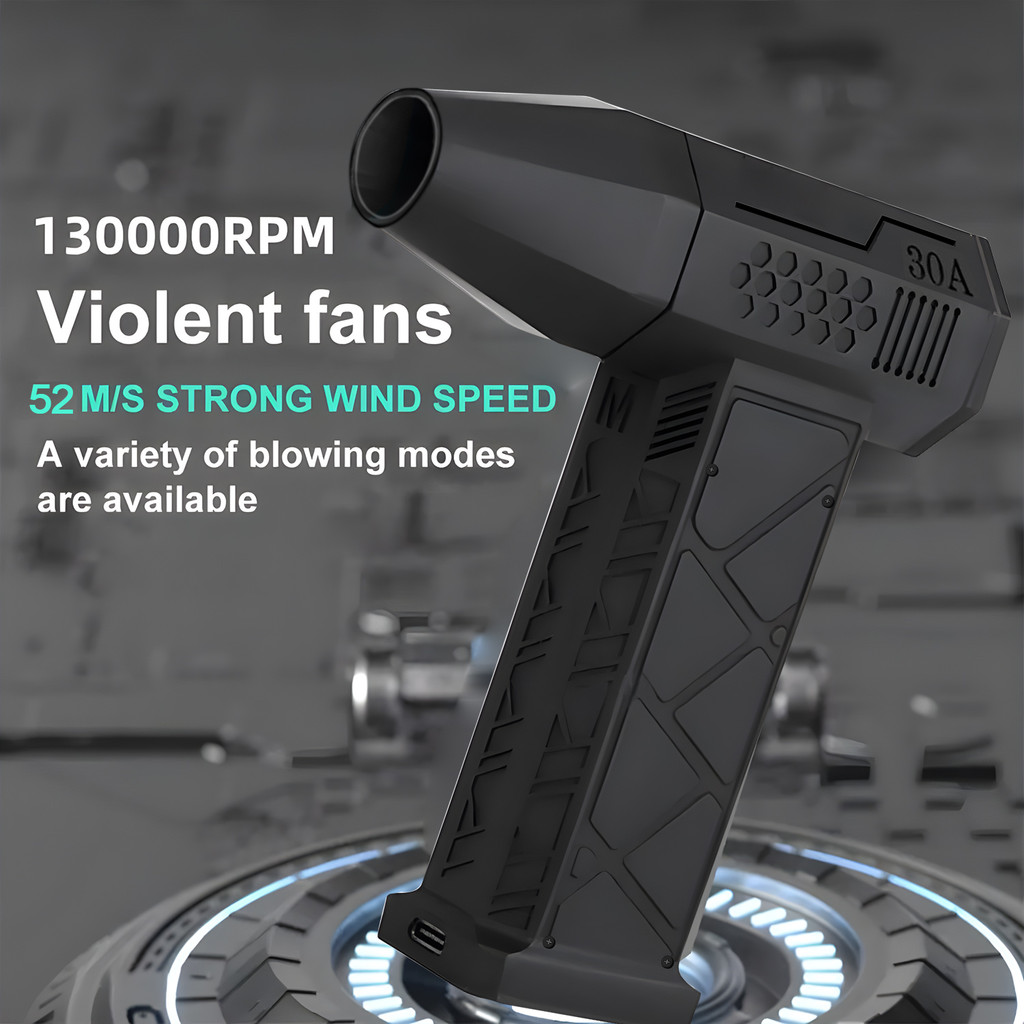 

Mini Turbo Jet Fan 130000RPM Electric Air Blower Handheld Duct Fan Violent Fan for Computer Keyboard Outdoors Car Home