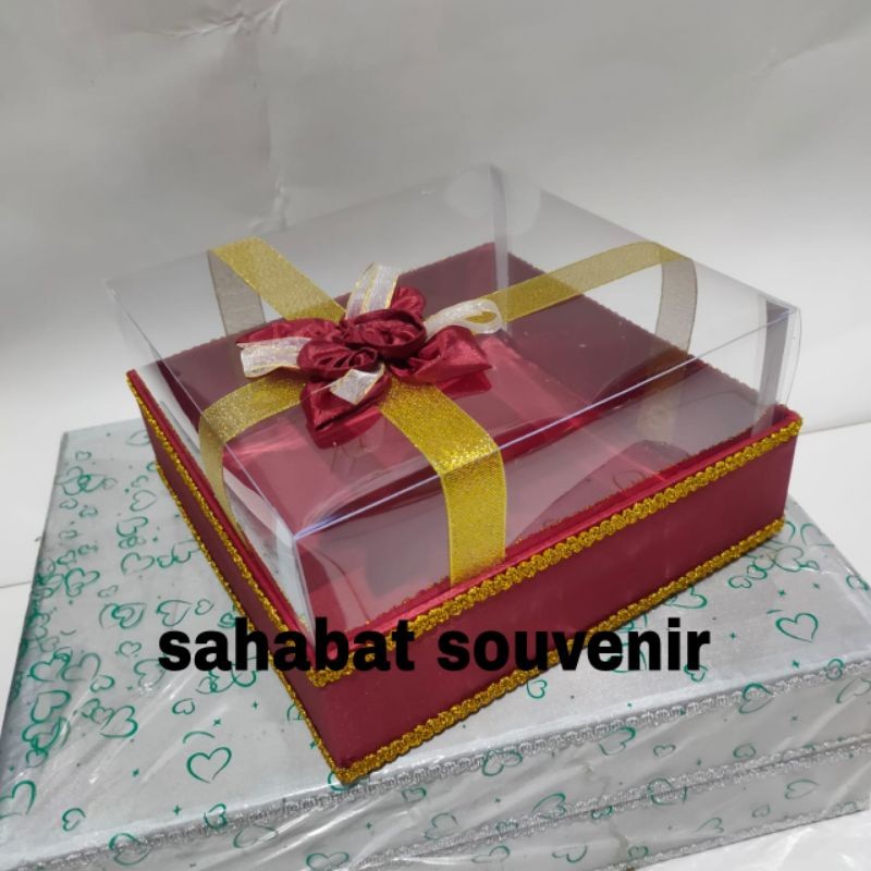 Flowpartt Kotak Hantaran / Seserahan Mika Tempat Kue Ukuran 30X30