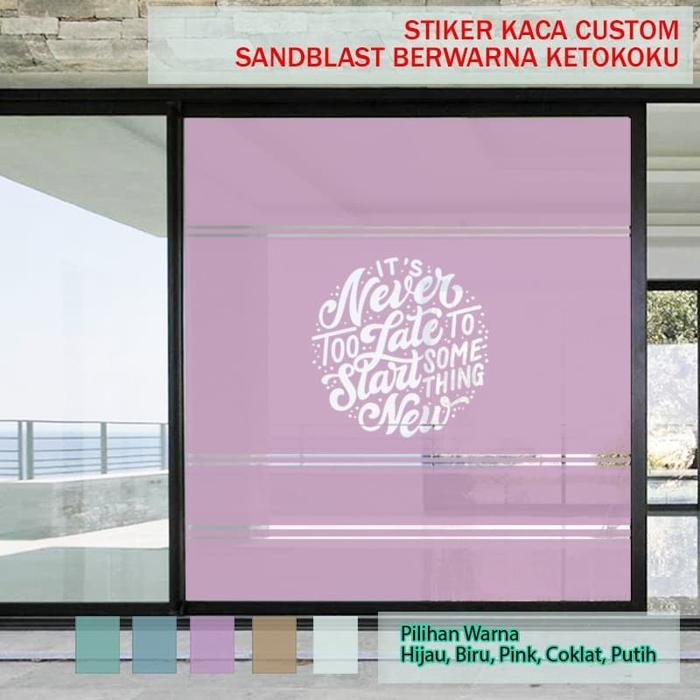 JTTOP" STIKER KACA SANDBLAST CUTTING CUSTOM SAND BLAST SUNBLAST KACA ES