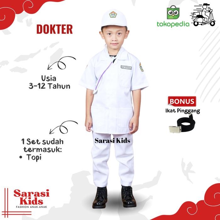 Baju dokter kecil anak kostum dokter kecil anak pakaian profesi