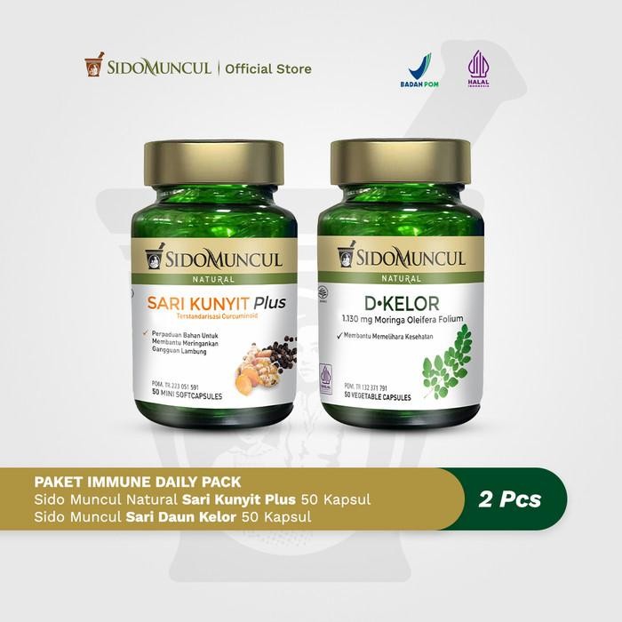 

Terlaris Daily Immune Pack-Sari Kunyit Plus Sc 50'K + Sari Daun Kelor 50'K