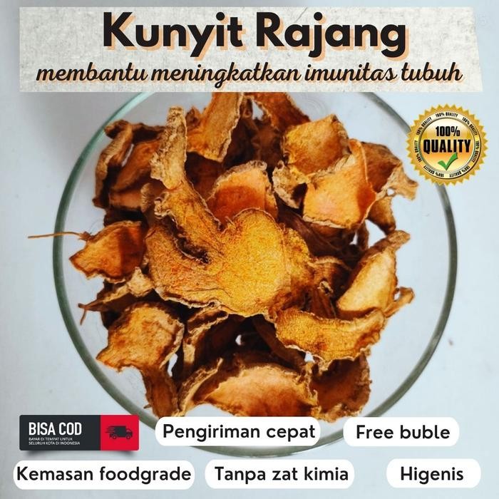 

Terlaris Kunyit Kering Rajang Kemasan 500G