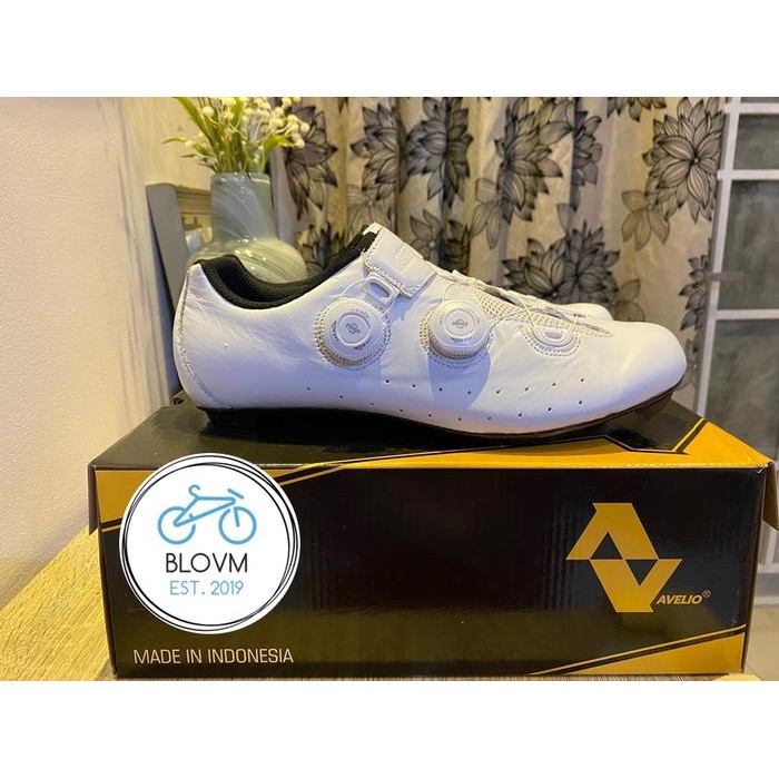 Sepatu Sepeda Carbon Avelio Roadbike Putih #Gratisongkir #Sale #Discount