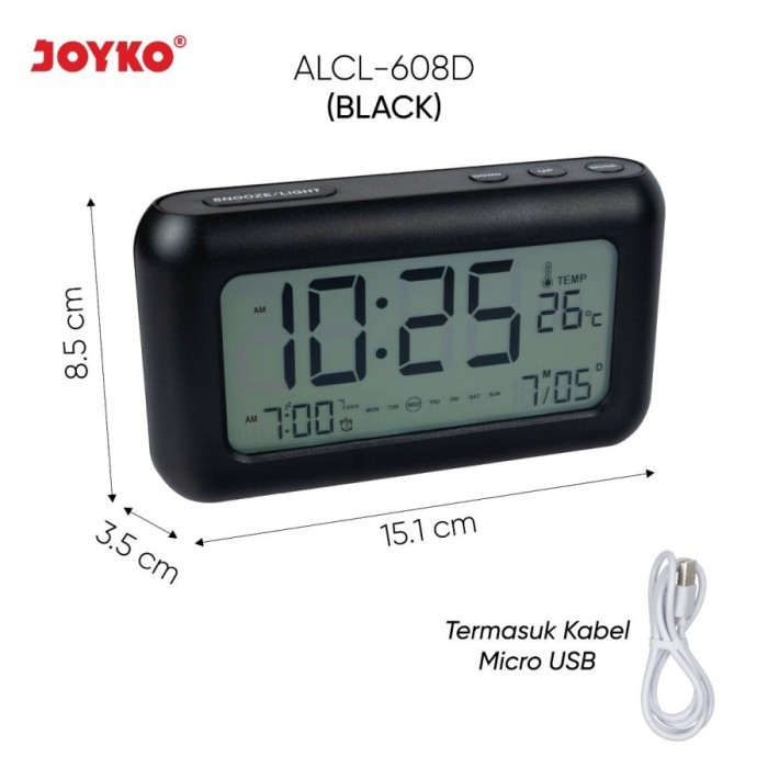 Sale Terbatas Jam Beker Digital / Weker Joyko Alcl 608D Cas / Alarm Clock & Kalender Aman