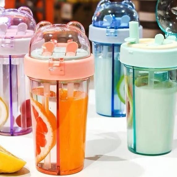 ID BOTOL 2 SISI DUET COUPLE - BOTOL AIR 2 SISI - ZANSENSHOP MINUMAN SEDOTAN SILICONE BOTTLES