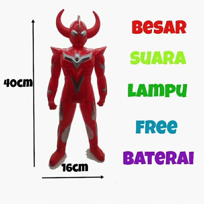 Mainan Figur Robot Automan Ultramen Besar Suara Lampu Free Baterai