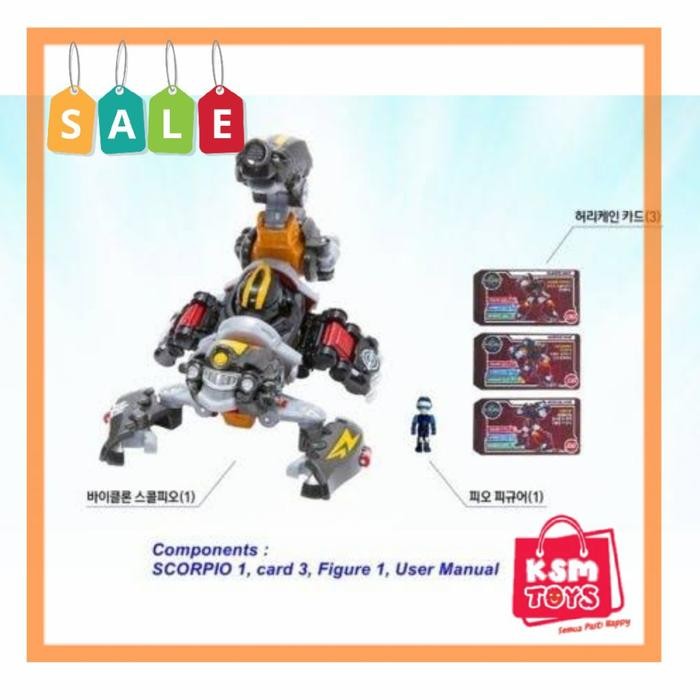 Mainan Robot berubah Biklonz metalions Scorpio
