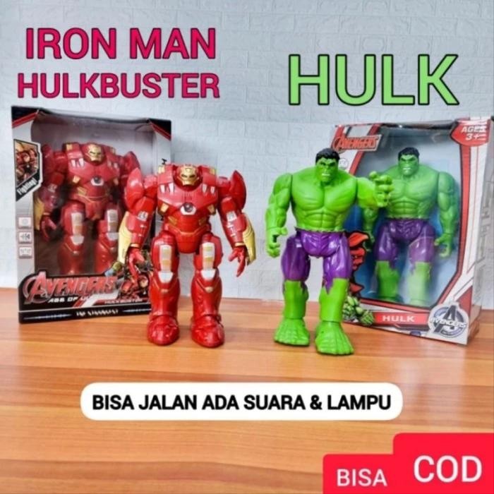 Mainan Robot Hulk Baterai - Figure Hulk Batre Avenger Anak Laki