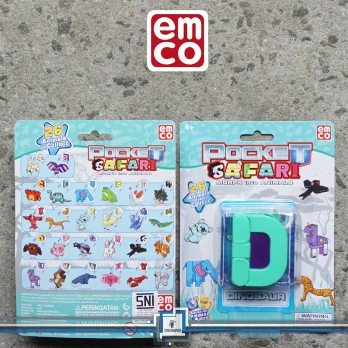Emco Pocket Safari DINOSAUR Letter D Morphers Transformer Robot Animal