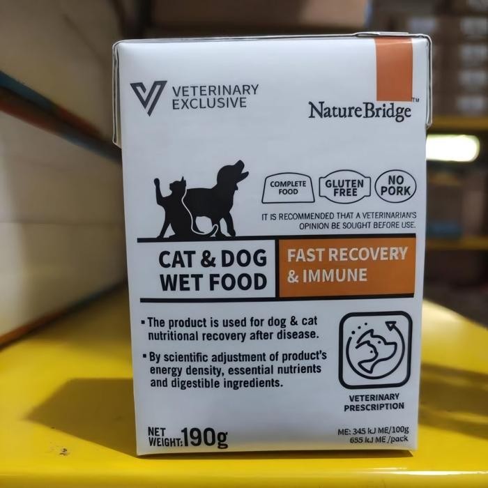 

Cat & Dog Recovery Nature Bridge Fast Recovery And Immune Cat Dog Wet Food 190gr Makanan Minuman