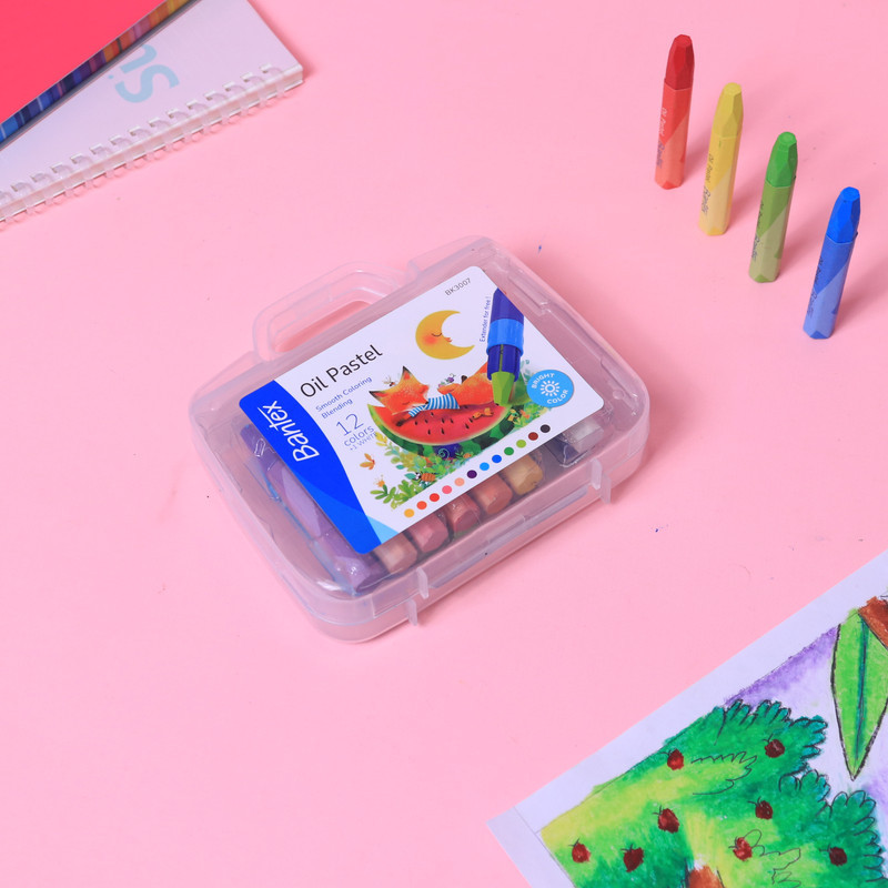 

Bantex Oil Pastel 12 Warna PP Box Warna Cerah Halus BK3007