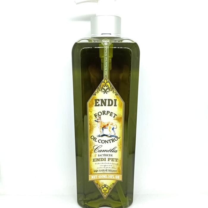 Endi Oil Control Camelia Dog Shampoo 450ml Shampoo Anjing
