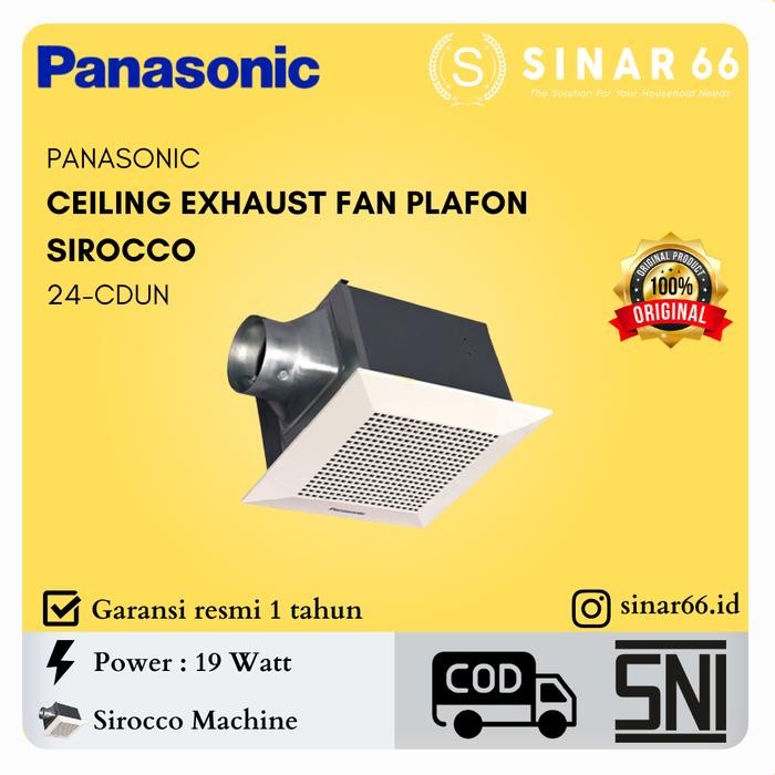TERLARIS PANASONIC CEILING EXHAUST FAN PLAFON SIROCCO 24CDUN 24 CDUN