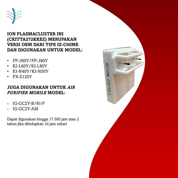 Ion Plasmacluster Fp-J80Y/Ckitta272Akkz (Iz-C90Me) Purifier