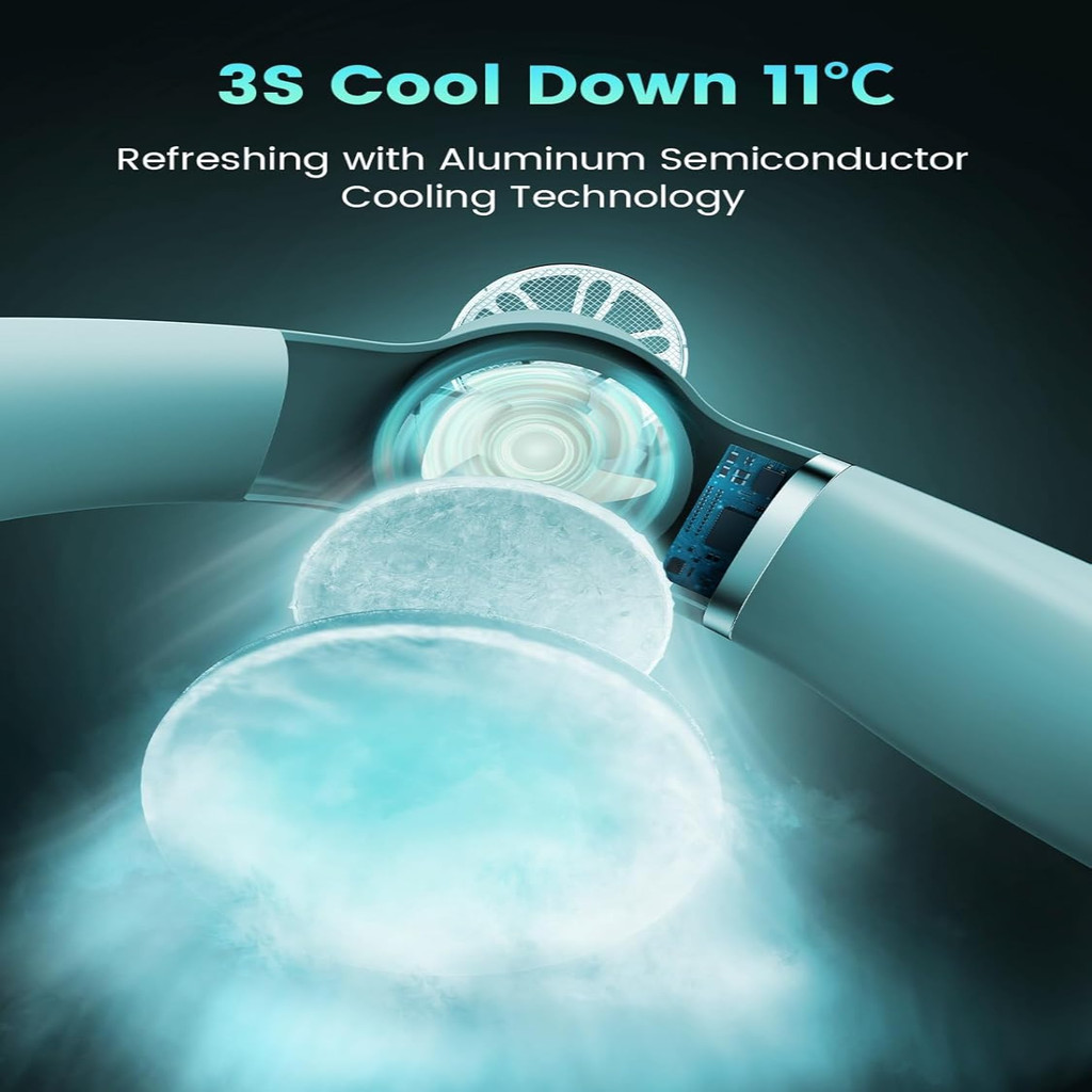 Neck Air Conditioner Fan, Portable Neck Fan With Refrigerating Chip, Around Cooling Neck Fan,