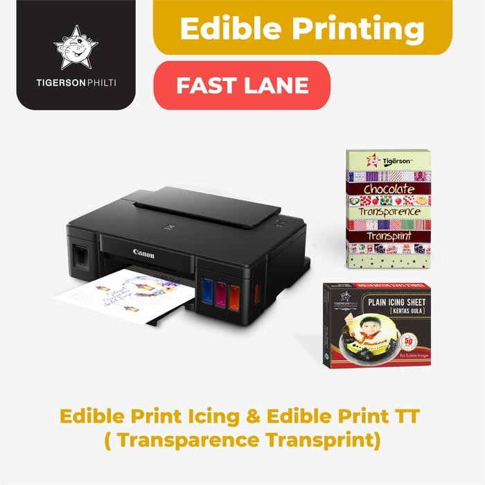 

Caraka.store1 Fast Line Edible Printing kertas gula & Kertas Coklat