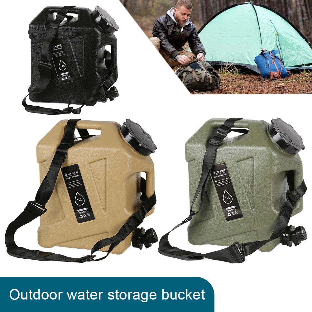 

12L Portable Camping Water Jug BPA Free Water Storage Tank Water Storage Carrier for Camping Car Outdoor Hiking Picnic Emergency