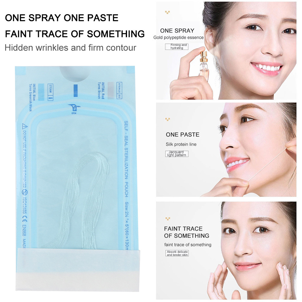 12pcs/bag Collagen Face Lifting Thread No Needle Collagen Thread Carved Essence Protein Skin Absorbe