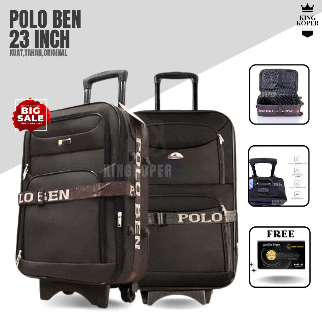 Koper Polo 23 inch Polo - koper kain - koper bagasi - koper murah - koper bahan - tas koper