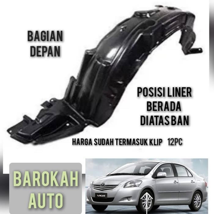 Vios List Spakbor Liner Fender Mobil Vios 2007 Sampai 2012 Gen 2