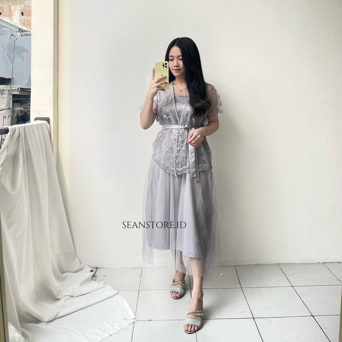 JTTOP" NEW GAUN PESTA MEWAH 2IN1 GOOD QUALITY / DRESS PESTA WANITA EDISI NATAL GEREJA / ONE SET