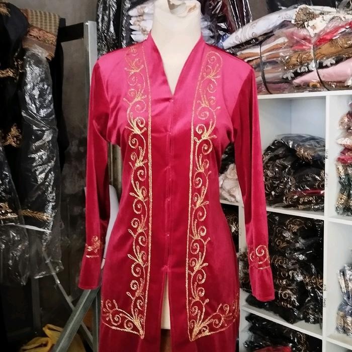 JTTOP" KEBAYA KARTINI IBU BESAN BLUDRU BORDIR STIK ANGGUN WANITA BLUDRU HITAM TEBAL