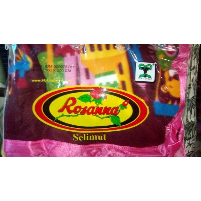 Selimut dewasa bulu merek rosanna uk 150x200 cm