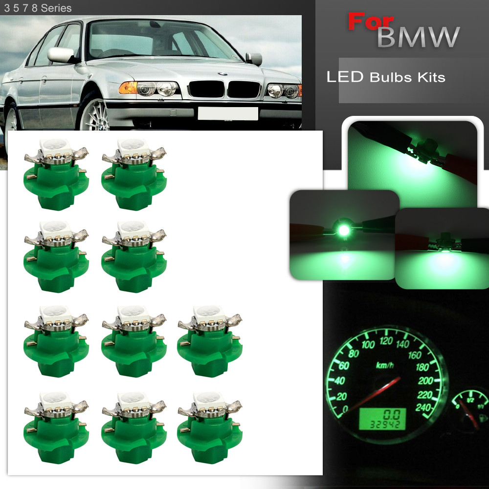 10x Car General Instrument Speedo Tacho LCD T5 B8.4D Led Replace