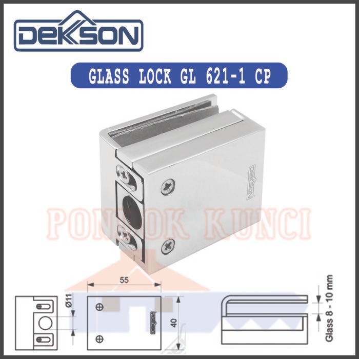 Kunci Pintu Kaca Kamar Mandi Jepit Dekson Gl 621 Cp Cewek Glass Lock
