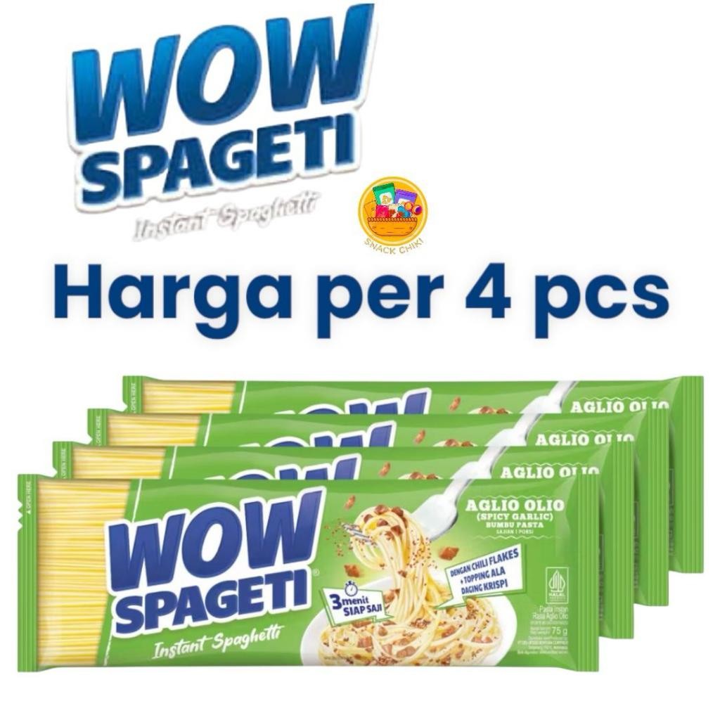 

Konter Makanan Wow Spaghetti Aglio Olio Spicy Garlic Bumu Pasta Varian Rasa