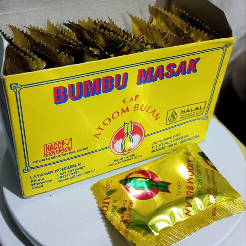 

Konter Makanan Bumbu Masak Cap Atoom Bulan Kemasan 140G 20 Sachet
