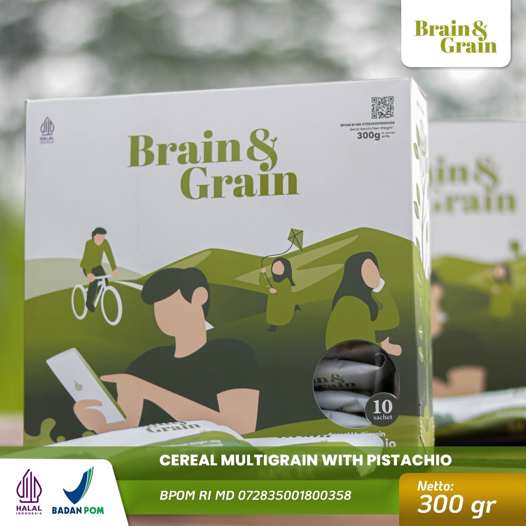 

Konter Makanan (Bundle) - Brain & Grain Sereal Diet Penahan Lapar Multigrain + Pistachio Bpom &