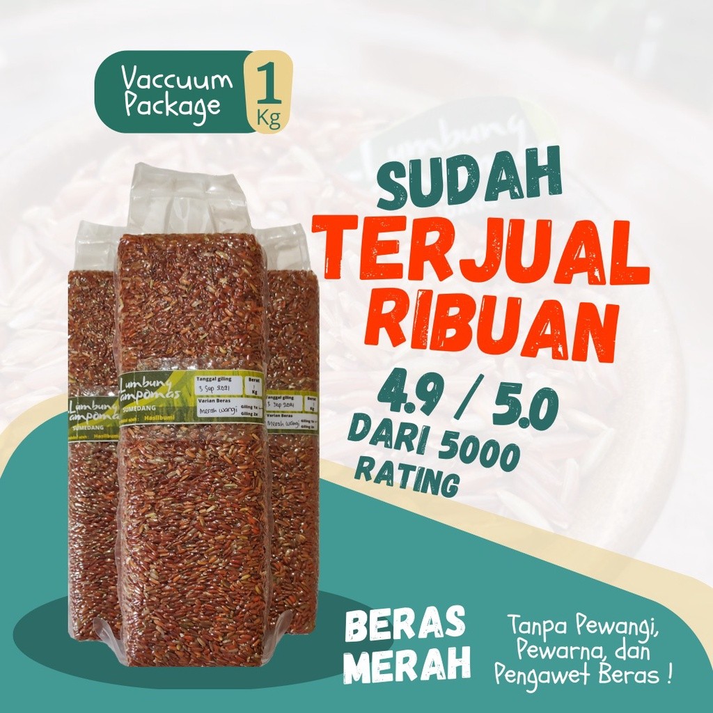 

Sensasi Lezat Beras Merah Pulen Asli Untuk Diabetes, Diet, Merawat Jantung, Kesehatan Kulit, &