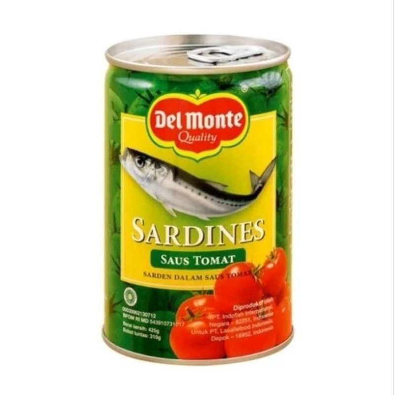 

Konter Makanan Del Monte Sarden Saus Tomat 425 Gr