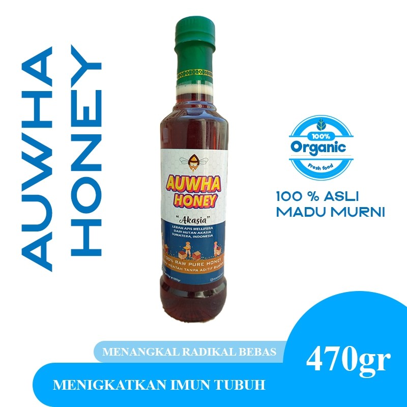 

Sensasi Lezat Madu Murni Auwha Honey 100% Nektar Akasia Madu Asli (470Gr) Pure Raw Honey