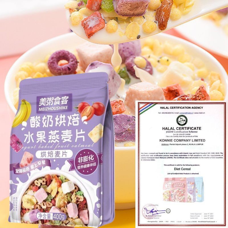 

Sensasi Lezat Oatmeal Yogurt Sereal Mix Fruit Halal