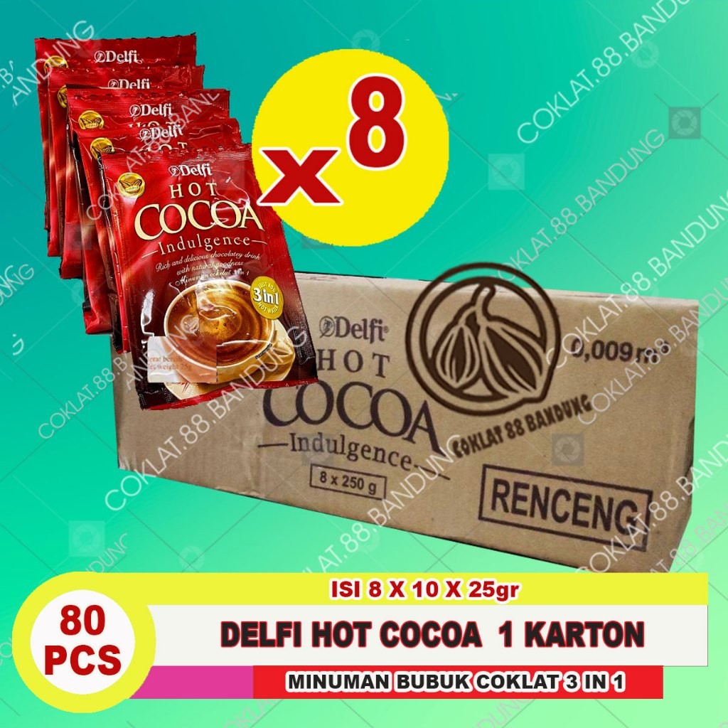 

Sensasi Lezat Delfi Hot Cocoa 1 Karton Isi 8 Renceng X 10 Pcs X 25Gr, Delfi Hot Cocoa Indulgence 3