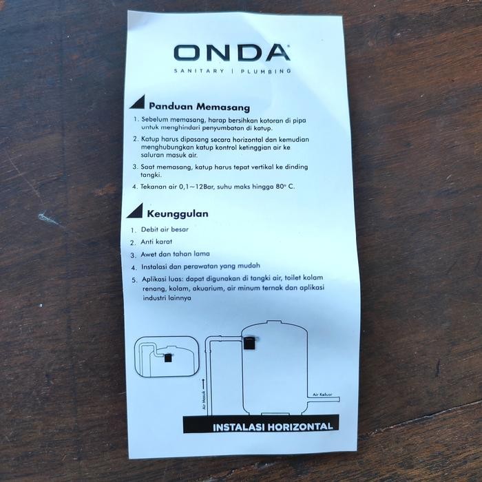 Radar Pelampung Stop Kran Otomatis Onda Tandon Toren Tower Air Pdam