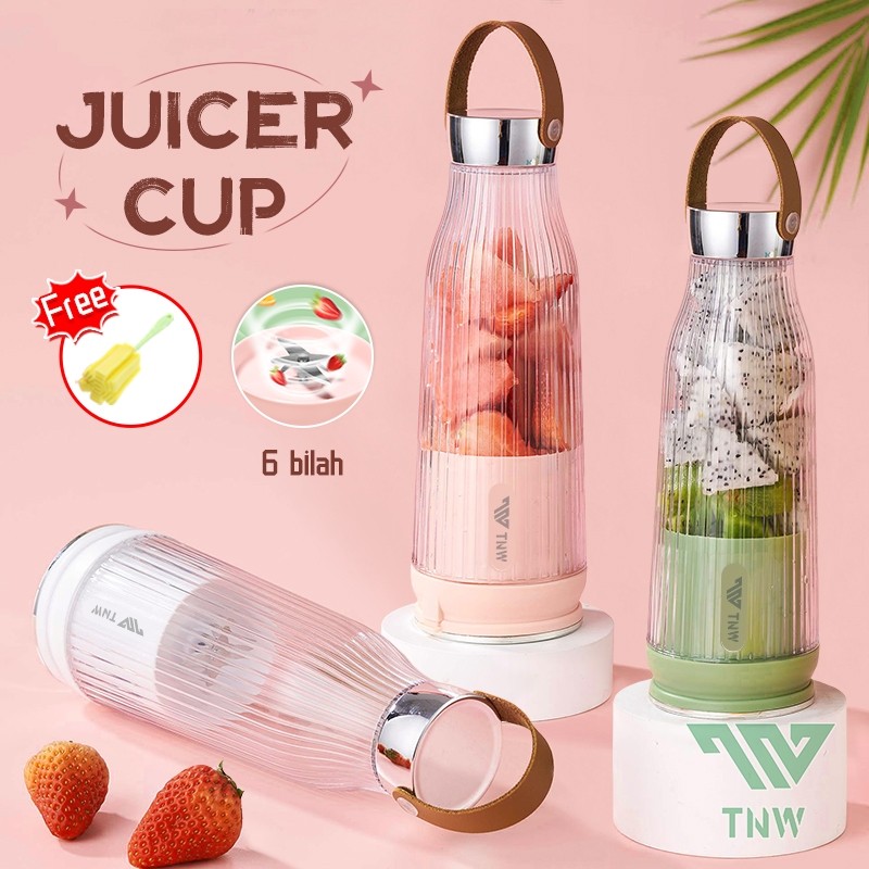 TNW KJ6 Juice Blender Portable 6 Pisau Juicer Botol Blender Kapsul Murah Blender Jus Buah Milkshake