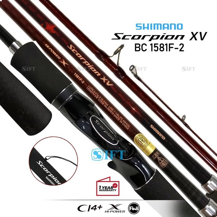 Joran BC SHIMANO SCORPION XV Full Fuji CI4+ Seat Baitcasting Garansi IFT FISHING