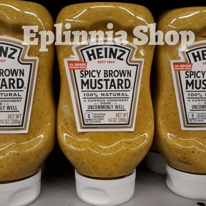 

Kualitas No1 Heinz Spicy Brown Mustard 100% Natural 396 Gr