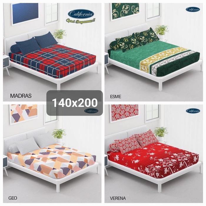 Sprei California From My love Ukuran 140 x 200 Tinggi 22,5cm