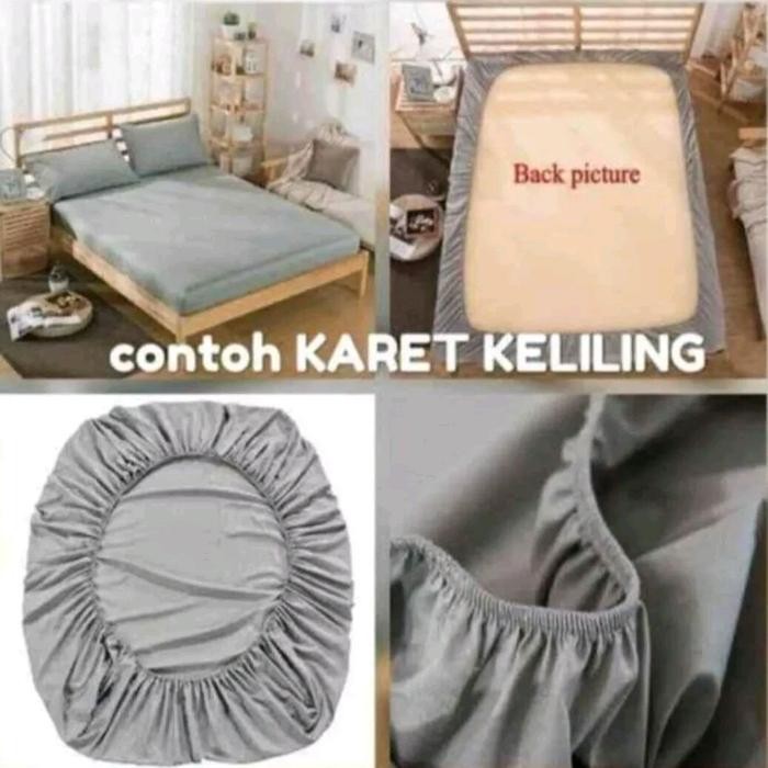 SPREI KARET KELILING, SPREI KARET FULL,SPREI KARET ANTI GESER KING SIZE Katun