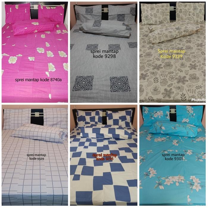 sprei perca My Love ukuran 180x200 kain kotakan