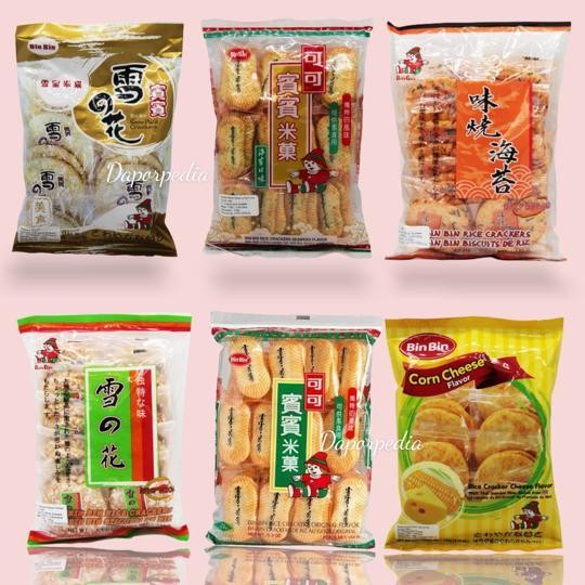 

Bin Bin Rice Crackers Original Spicy Seaweed Snow Corn Cheese New